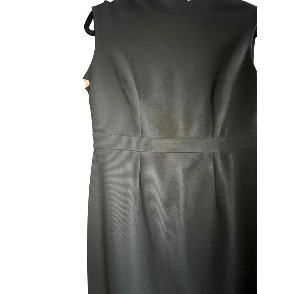 Boden‎ Black Sleeveless Mock Neck Sheath Dress Career Work Cocktail Party
